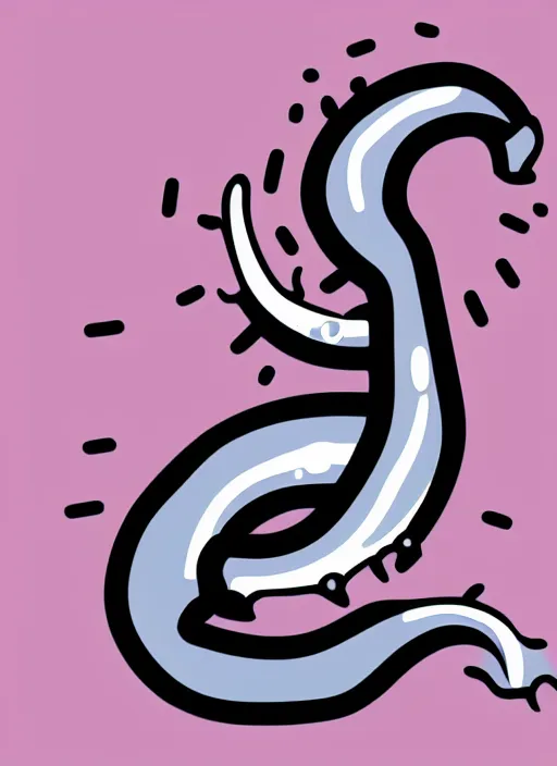 Image similar to a cute worm, digital art, iconic icon, 2 d vector logo, cartoon