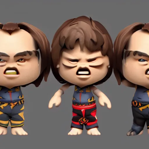 Prompt: jack black chibi action figure, centered, well lit 3 d render, unreal engine, octane render, trending on artstation