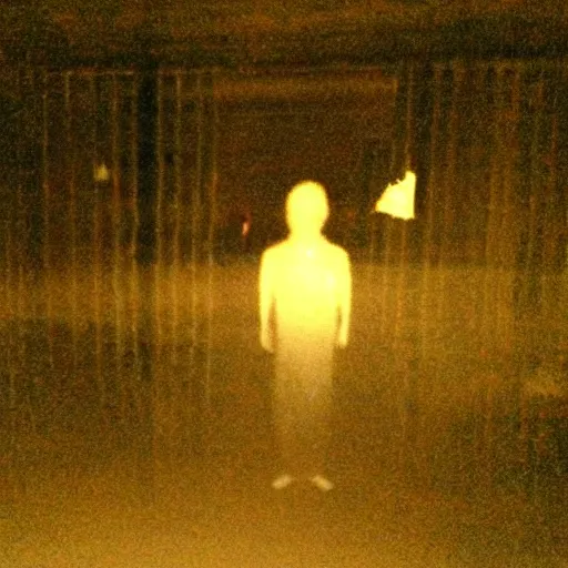 Image similar to insane nightmare, no light, everything is blurred, creepy shadows, ghost looks straight on you, very poor quality of photography, 2 mpx quality, grainy picture