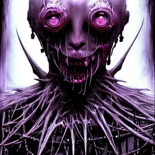 Prompt: a strange eerie magical scary creature in an eerie uncanny hell, transluscent neon, horror, concept art, detailed, award - winning, cinematic, by emil melmoth, by tsutomu nihei, by wayne barlowe,