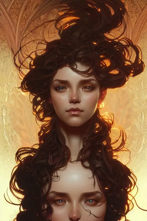 Prompt: beautiful female humanoid!, half portrait, background explosion, intricate detailed environment, cell shaded, floro details, intricate, elegant, highly detailed, digital painting, artstation, concept art, smooth, sharp focus, illustration, art by artgerm and greg rutkowski and alphonse mucha, laurie greasley