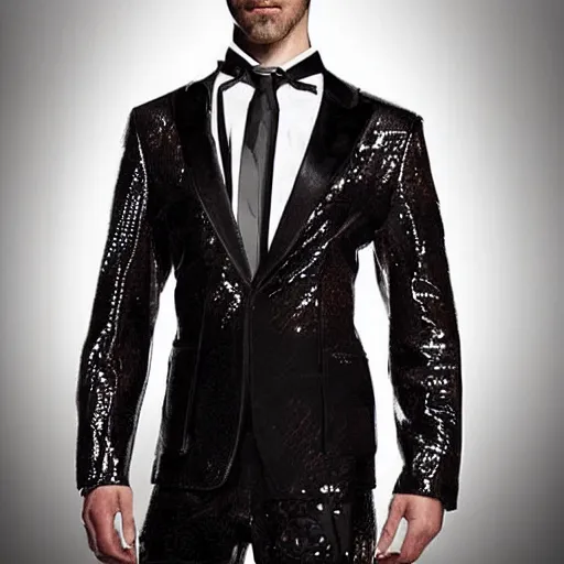 Image similar to cyberpunk mens formalwear