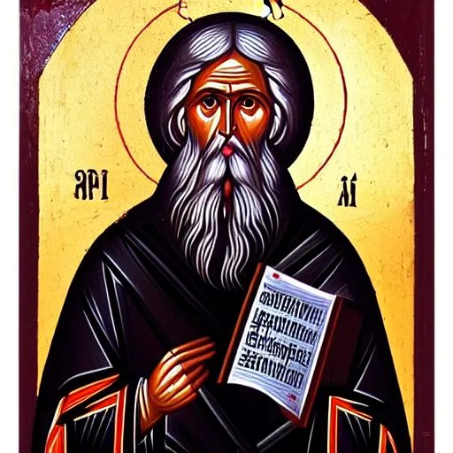 Prompt: Orthodox icon of St. Seraphim of Sarov