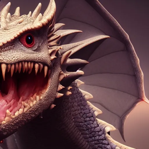 Prompt: 3D portrait of a realistic baby dragon, 4k, unreal engine, cinematic