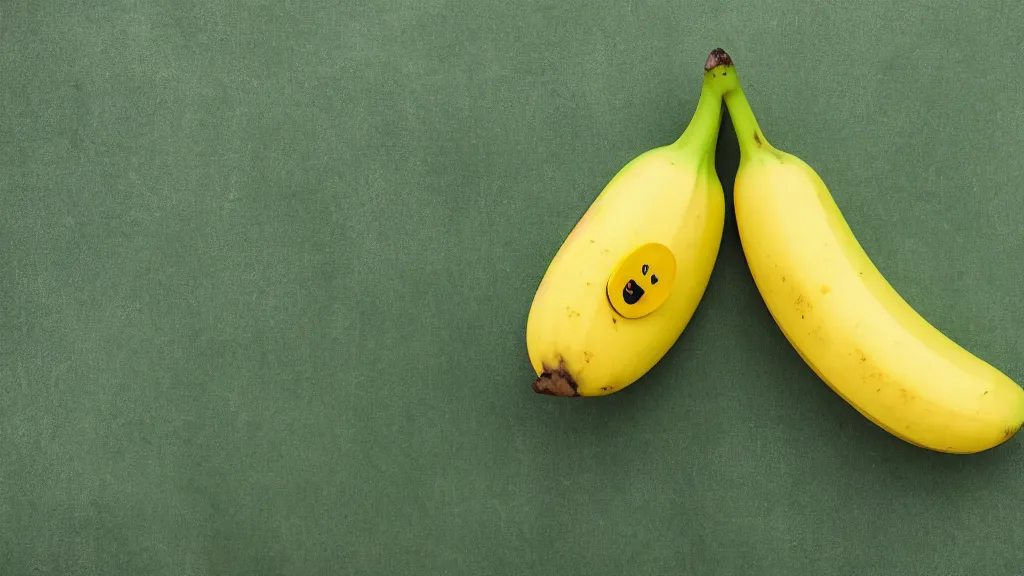 Image similar to a very happy banana with face, vivid