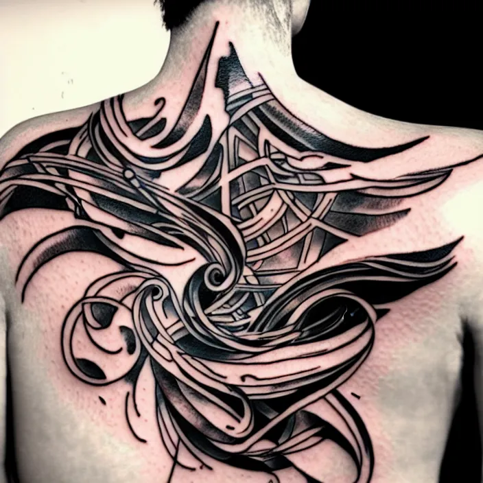 Viking tattoo with mist Hyperrealistic, splash art, concept art, mid shot,  intricately detailed, color depth, dramatic, 2/3 face angle, side... - AI  Generated Artwork - NightCafe Creator