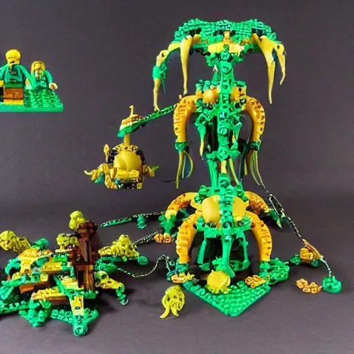 Prompt: lego set of cthulhu lovecraftian