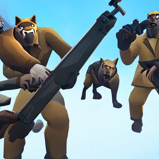 Image similar to pack of wolves in team fortress 2