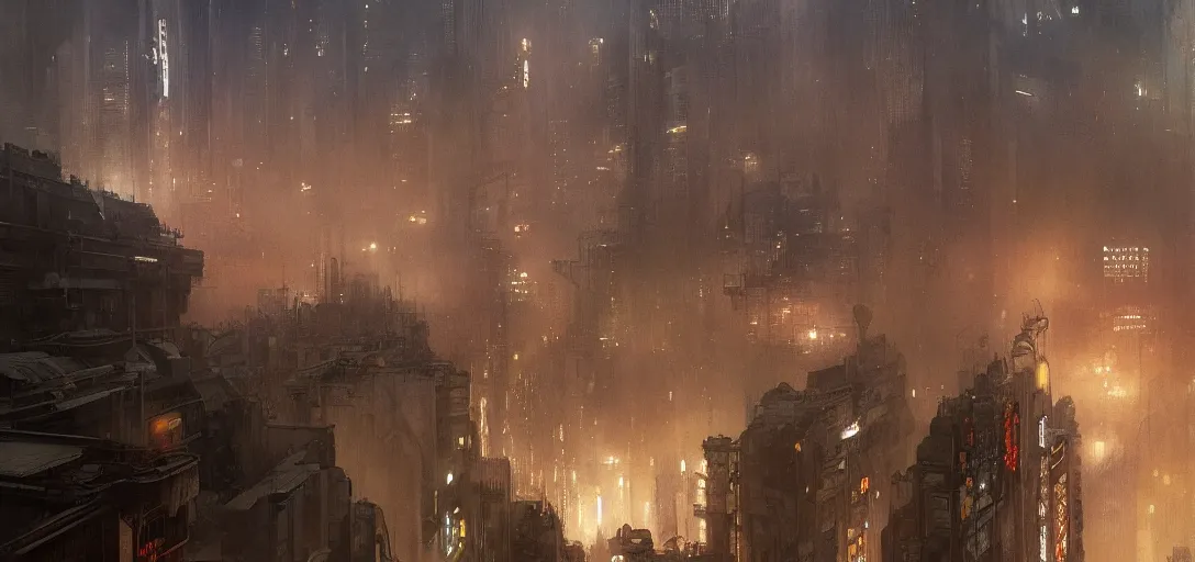 Image similar to 2 0 1 8 blade runner movie still cityscape from roof, sci - fi elegant by dennis villeneuve, tom anders, zorn hans, dragan bibin, thoma, greg rutkowski, ismail inceoglu illustrated sand storm alphonse mucha