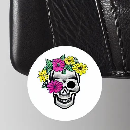 Image similar to cute flowers skull sticker