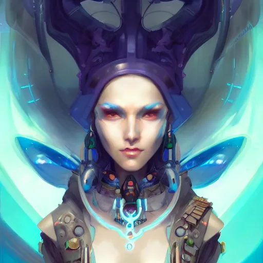 Image similar to a portrait of a beautiful cybernetic gypsy, cyberpunk concept art by pete mohrbacher and wlop and artgerm and josan gonzales, digital art, highly detailed, intricate, sci-fi, sharp focus, Trending on Artstation HQ, deviantart, unreal engine 5, 4K UHD image