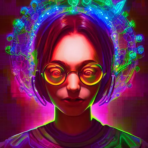 Image similar to skill magic geek inside matrix deepdream radiating a glowing aura stuff loot legends stylized digital illustration video game icon artstation lois van baarle, ilya kuvshinov, rossdraws,