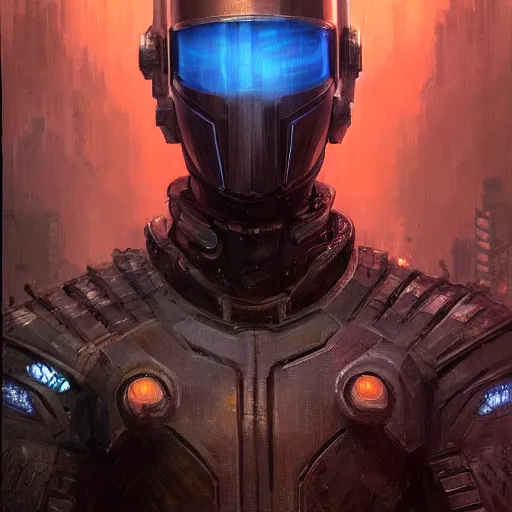 Image similar to the void knight as a realistic scifi cyberpunk knight, closeup portrait art by donato giancola and greg rutkowski, vintage retro scifi, realistic face, digital art, trending on artstation, symmetry!!