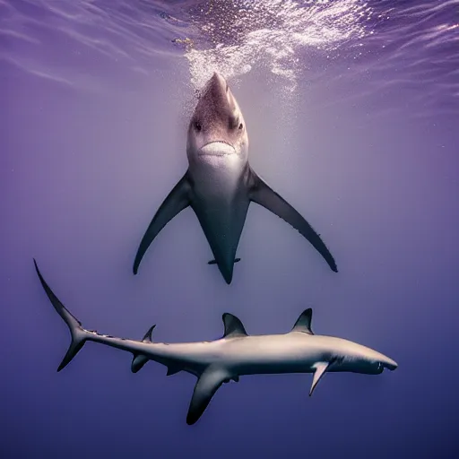 Image similar to a very long shark, award winning underwater photography by Thomas P. Peschak