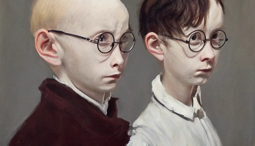 Image similar to painting by borremans, harry potter, detailed, stunning