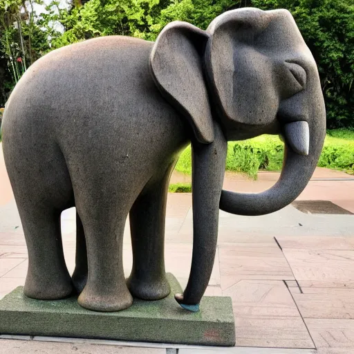 Image similar to a statue of a wooden elephant