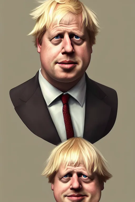 Image similar to Boris Johnson as a Family Guy character, realistic portrait, symmetrical, highly detailed, digital painting, artstation, concept art, smooth, sharp focus, illustration, cinematic lighting, art by artgerm and greg rutkowski and alphonse mucha