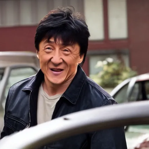 Image similar to jackie chan as dean winchester in supernatural