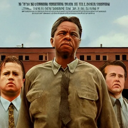 Prompt: The Shawshank Redemption (1994) movie cover redone in the style of Wes Anderson