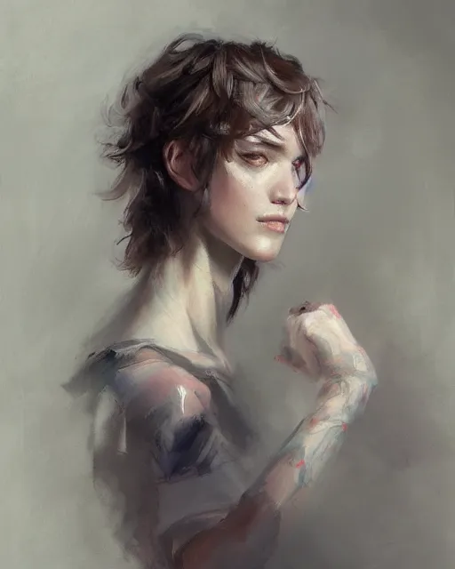 a beautiful androgynous person by daniel gerhartz, | Stable Diffusion ...