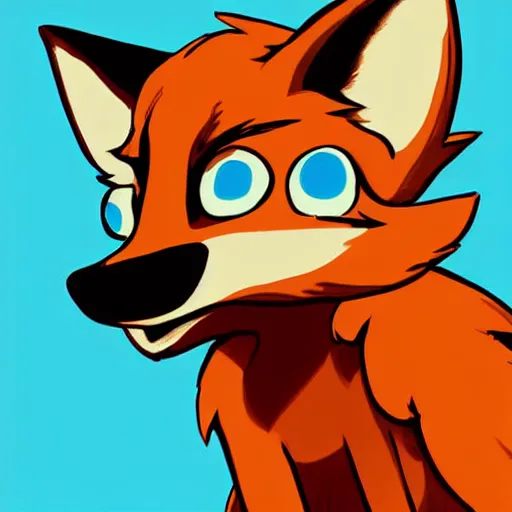 Image similar to furry ( fandom ) art of a cute anthropomorphic sandy - colored tan fox and blue eyes and wearing a blue sweatshirt holding fireballs, digital art, painting, trending on furaffinity, big eyes