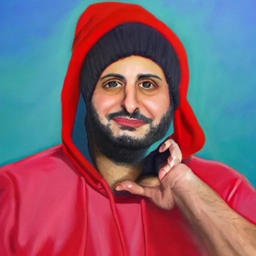 Image similar to oil painting of ethan klein from h 3 h 3