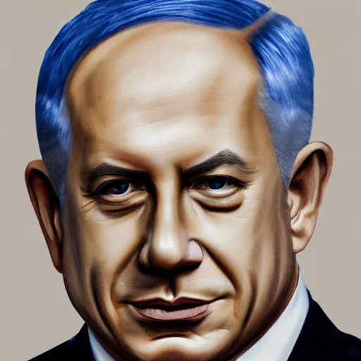 Image similar to benjamin netanyahu portrait, photorealistic, detailed