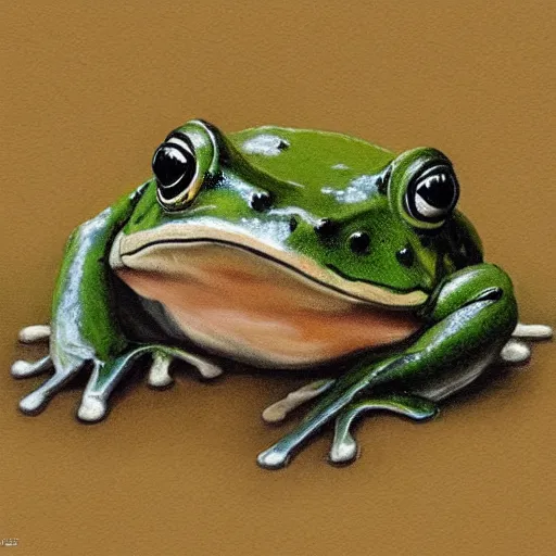 Prompt: sad frog, realism