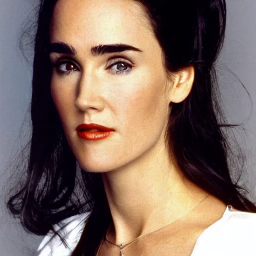 Image similar to face of 1992 blonde Jennifer Connelly