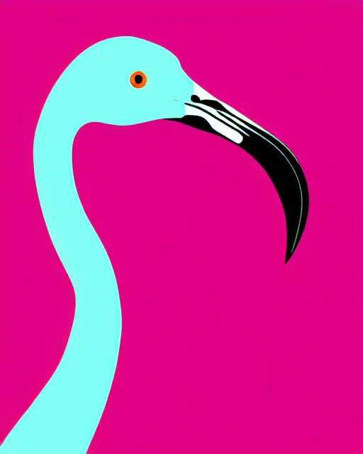 Image similar to silhouette of a flamingo, highly detailed, photorealistic, vector art, 8 k