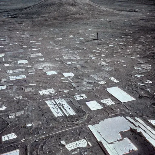 Image similar to moonwalker photo, city street on the moon, a detailed image of a future norilsk base, moon landscape