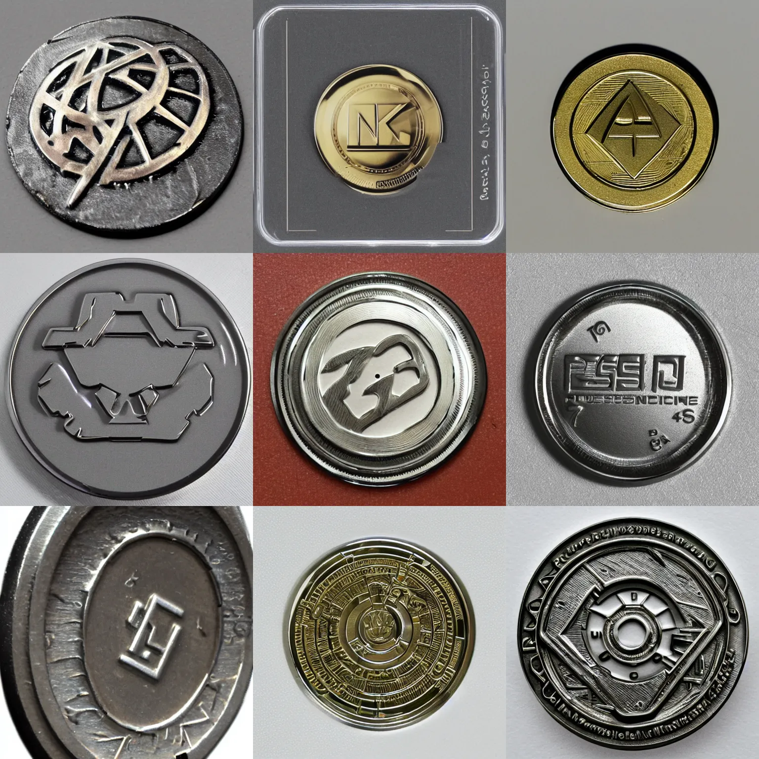 Image similar to a precision designed metal token, highly detailed, 4k quality photo