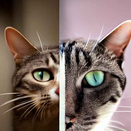 Image similar to inverse photography of a cat