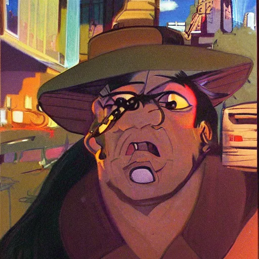 Image similar to a portrait of a character in an urban environment by Ralph Bakshi