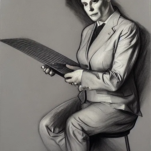 Image similar to charcoal drawing portrait of an astronaut woman in suit by edward hopper and jenny saville and raphael, darek zabrocki, alphonse mucha, simon stalenhag