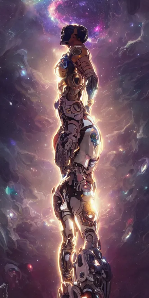 Prompt: cyborg milky way, epic lighting, sketch illustration, ultra detailed, art by artgerm and greg rutkowski and alphonse mucha