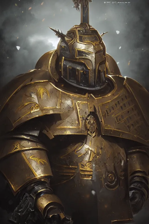 Image similar to armor portrait heros warhammer 4 0 k horus heresy fanart - the primarchs emperor by johannes helgeson animated with vfx concept artist & illustrator global illumination ray tracing hdr fanart arstation zbrush central hardmesh 8 k octane renderer comics stylized