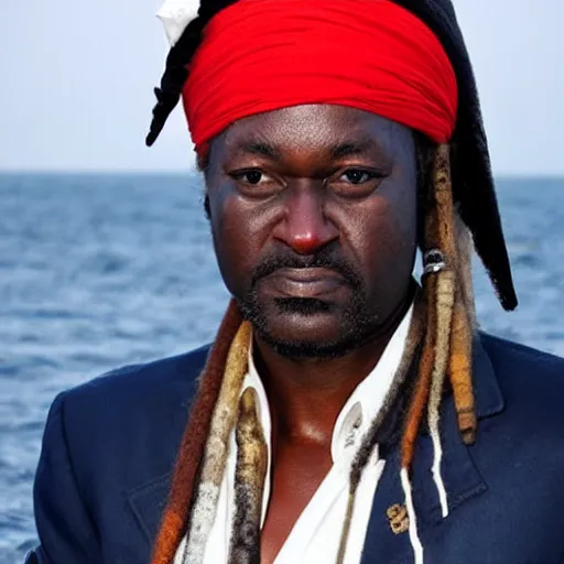 Image similar to african geert wilders pirate at sea