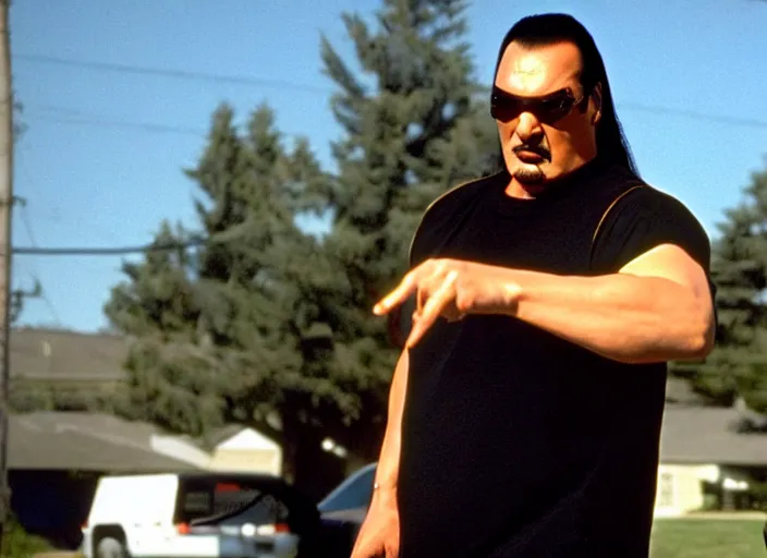 Image similar to steven seagal as julian in a still from the tv show trailer park boys (2001)