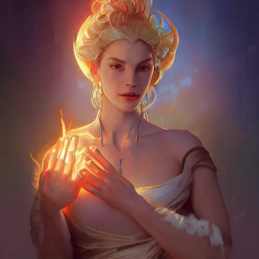 Image similar to gem on fire, highly detailed digital painting, artstation, concept art, smooth, sharp focus, illustration, art by artgerm and greg rutkowski and alphonse mucha