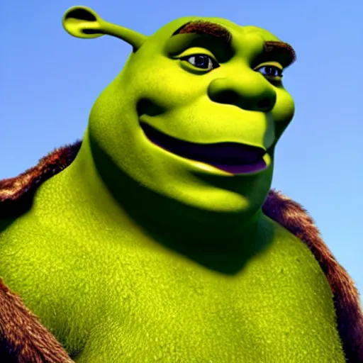 Prompt: Shrek is a Giga Chad, 4K, photorealistic