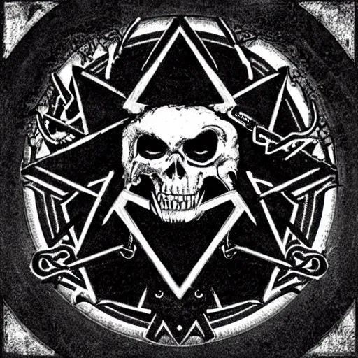 Image similar to the logo for the band which is called Ravengris, black metal style