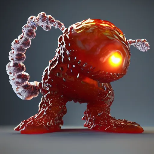 Prompt: jelly monster, ultra realistic, intricate details, highly detailed, photorealistic, octane render, 8 k, unreal engine.