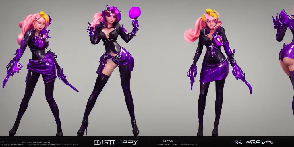 Prompt: character sheet of beautiful KDA More Miss Fortune (wild rift) 3d render octane render k-pop music video game art realistic highly detailed trending on artstation 4k trending on artstation pixar cgsociety unreal engine 5 redshift render trending on artstation blender behance cg