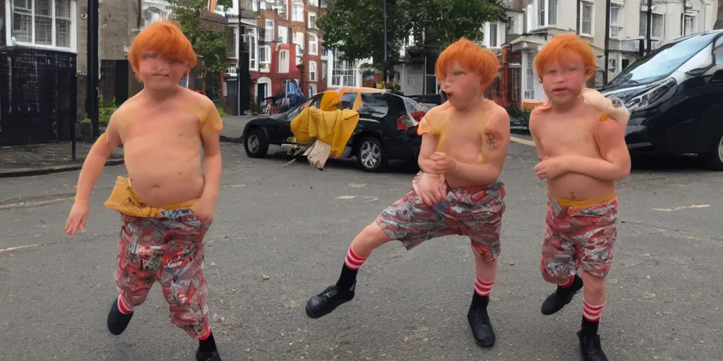Image similar to ginger twin boys on South London street