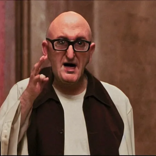 Prompt: uncle junior soprano screaming in church like a demented maniac