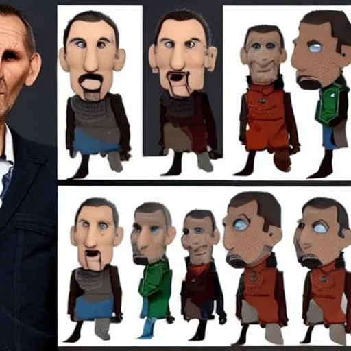 Prompt: christopher eccleston claymation