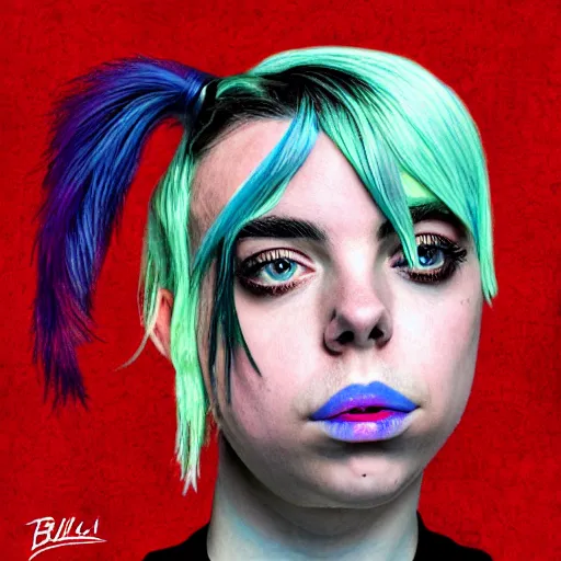 Image similar to billie eilish in the style of surrealism