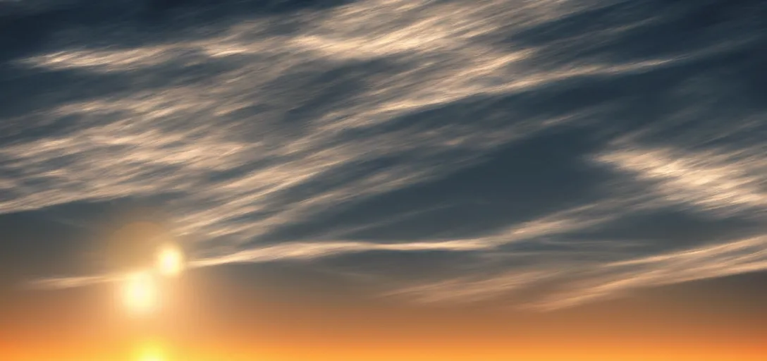 Prompt: an amazingly stunning picture of a transparent refractive vessel floating high up in the sky over a desert, intricate detail, sunset, serene, volumetric lighting, volumetric clouds, 8 k, photorealistic, digital art trending on artstation