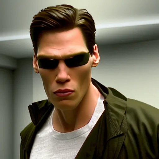 Prompt: Live Action Still of Jerma in The Matrix, real life, hyperrealistic, ultra realistic, realistic, highly detailed, epic, HD quality, 8k resolution, body and headshot, film still